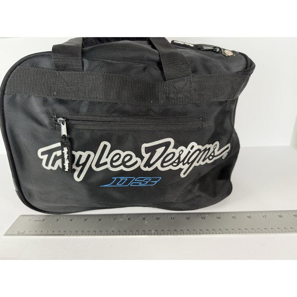 Troy Lee Designs D3 Duffle Bag Black Blue with Shoulder Strap